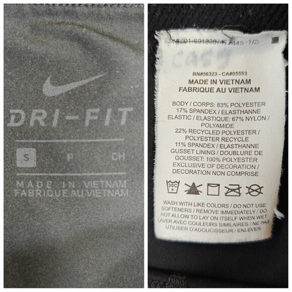 Nike Pro Dri-Fit black 3" fitted shorts sz S - Picture 10 of 10